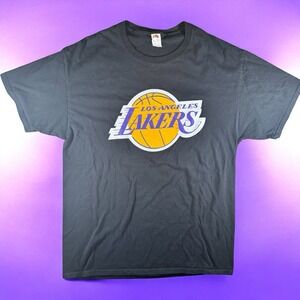 LA Lakers Anthony Davis #3 Black Graphic T-Shirt Men's Size Large
